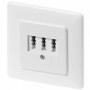 ZE-Kom TAE Dreifachdose: TAE 3 x 6 UP NFN, Rein RAL 9010 Blanc