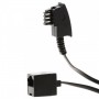 adaptateur TAE F prise mâle / 8P4C femelle RJ45 - avec kurzem Verbindungscable (ca. 0,2 m), lose,Belegung Kontakte TAE F prise mâle/ 8P4C-Buchse: 1-6, 2-3, 3-5, 4-4 (Telekom)