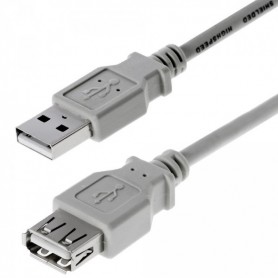 S-Conn USB 2.0 1,8 m – Câble USB (USB A, USB A, Mâle/Femelle, Droite, Droit, Nickel)