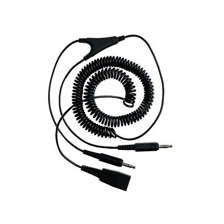 Jabra Câble Etiro connexion PC - QD - 2x3,5 mm - 2 m pour micro-casques filaires