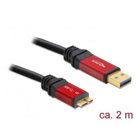 Delock Câble USB 3.0 Premium USB A - Micro-USB B 2 m