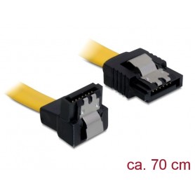 Dellock Kabel Sata 6 Go / s incliné 70 cm jaune en bas