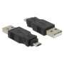 DeLock Lot de 4 adaptateurs USB micro-B mâle vers USB 2.0 A mâle