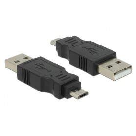 DeLock Lot de 4 adaptateurs USB micro-B mâle vers USB 2.0 A mâle