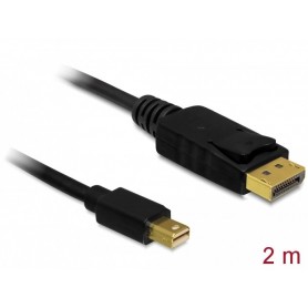 DeLOCK 82438 Cable Displayport mini vers Displayport 1.8 m Noir