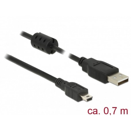 DeLOCK - USB-Kabel - USB Typ A, 4-polig (M) - Mini-USB, Typ B (M) - 70 cm