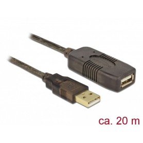 DeLOCK Rallonge USB 2.0 active 20 m noir