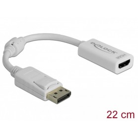 Adaptateur Dellock DisplayPort 1.1 Connecteur socket HDMI blanc passif