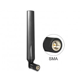 Dellock Antenne LTE SMA Plug 1 - 4 DBI omnidirectionnel avec un joint inclinable noir