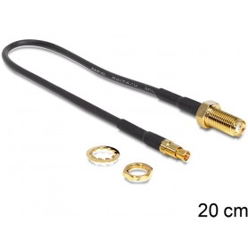 DeLOCK 88484 Câble RG-174 0.2 m Noir