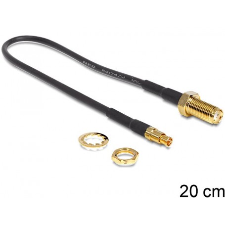 DeLOCK 88484 Câble RG-174 0.2 m Noir