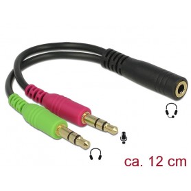 DeLOCK 65459 câble audio 0012 m 3,5mm 2 x 3.5mm Noir