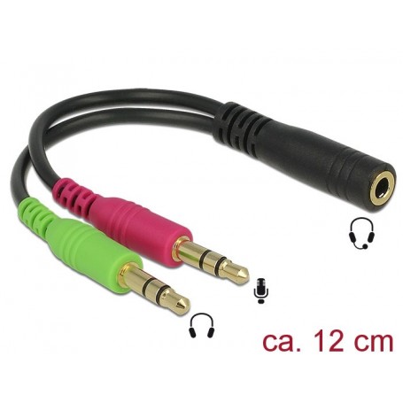 DeLOCK 65459 câble audio 0012 m 3,5mm 2 x 3.5mm Noir