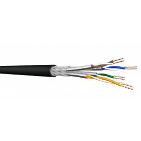  Câble de pose UC900 SS23, Cat 7, S/FTP, PiMF, noir, anneau de 100 m