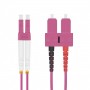 HELOS LWL Patch Cable LC / SC DUPLEX 50/125 µm OM4 Erikaviolet 10,0m