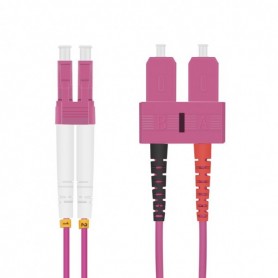 HELOS LWL Patch Cable LC / SC DUPLEX 50/125 µm OM4 Erikaviolet 10,0m