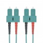  LWL Câble patch OM3 SC 50/125 m, turquoise, 115786