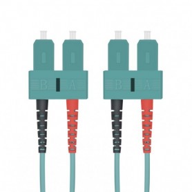  LWL Câble patch OM3 SC 50/125 m, turquoise, 115796