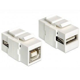 Adaptateur USB 2.0 1982627 - [1x USB 2.0 Type A Femelle - 1x USB 2.0 Type B Femelle] - Blanc