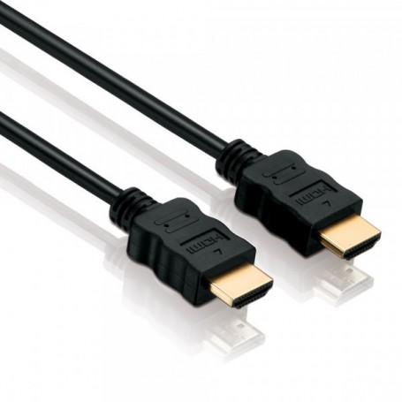  118873 Câble de connexion HDMI A mâle/mâle pour TV haute vitesse Full HD 4K UHD Plaqué or Noir 7,5 m