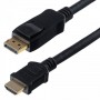 Câble de connexion Helos, connecteur DisplayPort / connecteur HDMI, basique, 10,0 m, noir