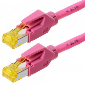 Câble patch S/FTP Cat 6a magenta 3m