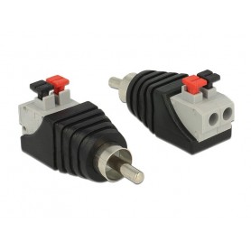  adaptateur 65566 Terminal Bloc avec bouton pression vers RCA mâle