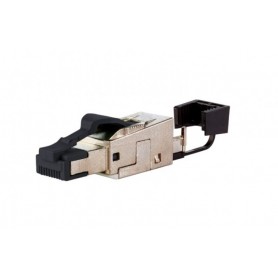 METZ CONNECT 130E405032-E connecteur de fils RJ-45 Noir, Argent - Connecteurs de fils (RJ-45, Noir, Argent, IP20, 50 V, 1 A, 49,8 x 13,8 x 16,5 mm)