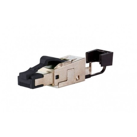 METZ CONNECT 130E405032-E connecteur de fils RJ-45 Noir, Argent - Connecteurs de fils (RJ-45, Noir, Argent, IP20, 50 V, 1 A, 49,8 x 13,8 x 16,5 mm)