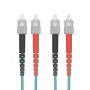  10m OM3 St câble de Fibre Optique Turquoise