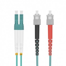 7.5m OM3 LC/St câble de Fibre Optique 7,5 m Turquoise