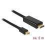 DeLOCK 83699 Adaptateur Mini-DisplayPort 1.1 vers HDMI 2,0 m Noir