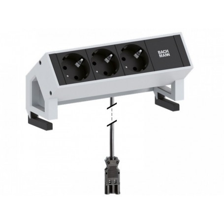 Bachmann Desk 2 Table Pobite 3 fois, Couleur: Inox