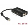 DeLOCK 62623 Câble Adaptateur Mini DisplayPort 1.1 mâle vers 1 x DisplayPort et 1 x HDMI 1 x et 1 x DVI 24 + 1 Noir