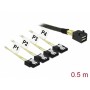 DeLOCK Câble fiche Mini SAS HD SFF 8643 4X vers 4 Prises SATA