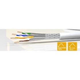  Verlegecâble UCHOME SS26, Cat 7, S/FTP, PiMF, blanc, 100m Ring