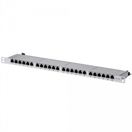  Panneau de Brassage Cat. 6 A 19 '0.5he 24 Ports 51,00 x 11,90 x 4,30 Gris