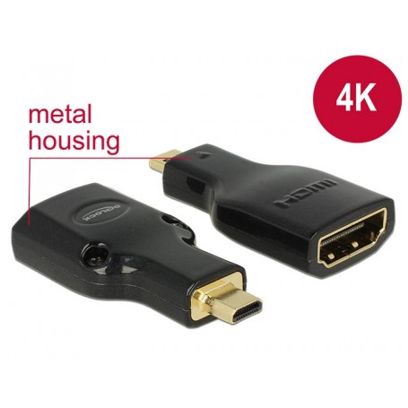 Adaptateur Dellock Connecteur Micro-D HDMI HDMI-A SOCKET 4K NOIR