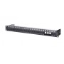 Metz Connect Keystone 19 pouces MODULE Carrier 1he 24 Port Black Déverrouillé