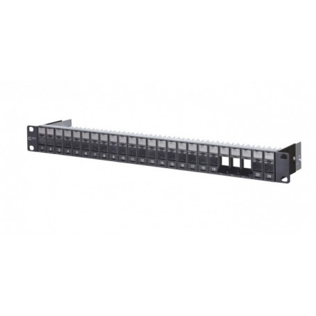 Metz Connect Keystone 19 pouces MODULE Carrier 1he 24 Port Black Déverrouillé