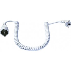 Bachmann Protection Contact Extension Spiral Pvc 4m blanc