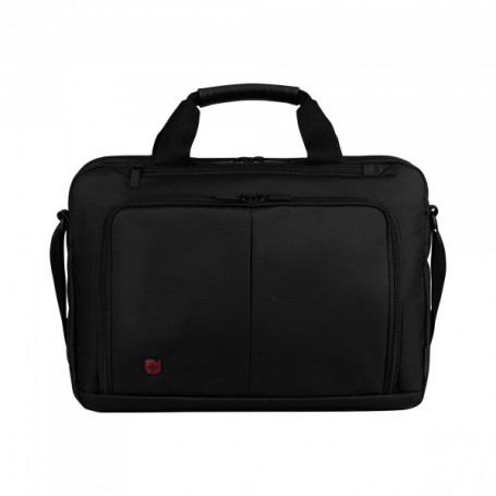 WENGER Source Mallette pour Ordinateur Portable 16 Pouces et Tablette Tactile 10 Pouces, Porte-Documents, Système d’Organisation, 8 l, Femmes Hommes, Bureau Voyages d’Affaires Uni, Noir, 601066