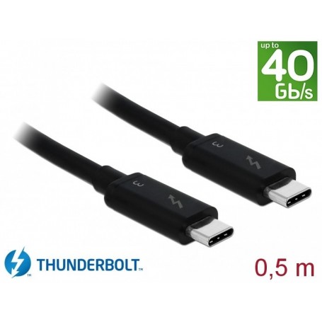 Dellock Kabel Thunderbolt ™ 3 Connecteur USB-C ™ USB-C ™ 0,5M