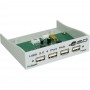USB 2.0 concentrateur, InLine®, 4 x pour compartiment 3,5", beige