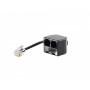 HELOS 6P4C Adaptateur à deux fois noir, environ 10 cm de câble