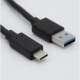  181542 Câble de Charge/synchronisation USB Type-C vers USB 3.1 A Noir 1 m