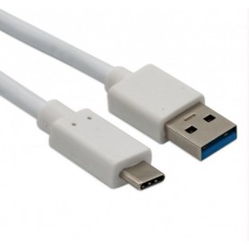  181543 Câble de Charge/synchronisation USB Type-C vers USB 3.1 A Blanc 1 m