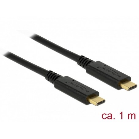 Dellock Kabel USB 3.1 Gen 2 USB Type-C ™ St. USB Type-C ™ St. E-Marker 1M Black