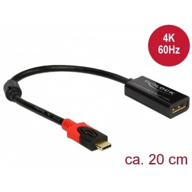 DeLOCK Adaptateur DisplayPort pour Moniteur USB Type-C 4K 60 Hz