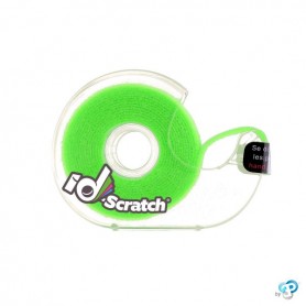 ID-SCRATCH - Bande Auto-Agrippante Prédécoupée, Vert Fluo, 2m/2cm 3700820000958
